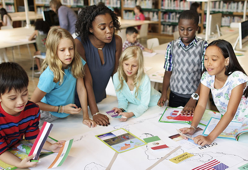 Teachers and Students in classroom