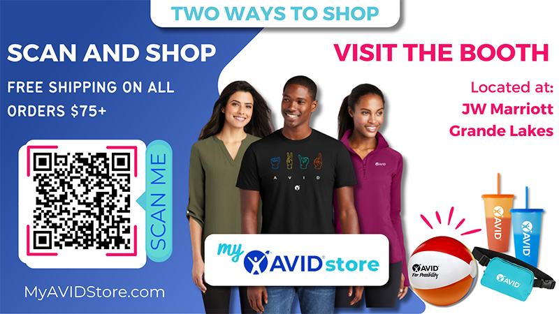 graphic of AVID store