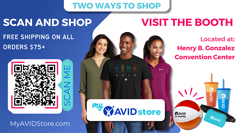 graphic of AVID store